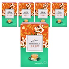 High Tea 紅薑黃蕎麥茶, 12入, 立體環保茶包, 嚴選台灣在地紅薑黃及老薑, 烤焙焦香蕎麥，濃郁香氣, 口感滑順，不辛辣, 2.2g, 12包, 5盒