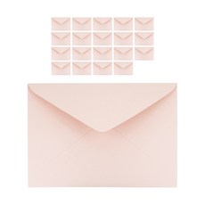 Bear Play 粉彩色明信片標準信封 4x6, 淺粉紅色, 20個