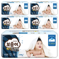 보솜이 메가드라이 팬티형 기저귀 남아용, 특대형(XL), 130매