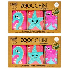 ZOOCCHiNi 有機棉訓練褲套裝 3-4歲, 大海女孩, 2組