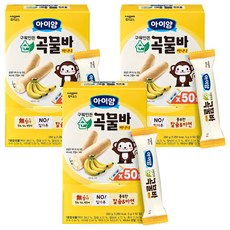 아이얌 구워만든 순곡물바 실속형, 바나나맛, 250g, 3개
