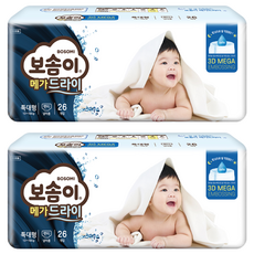 보솜이 메가드라이 팬티형 기저귀 남아용, 특대형(XL), 52매