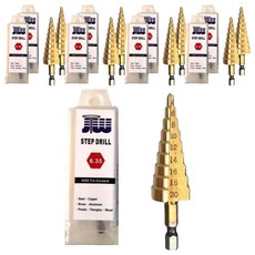 階梯鑽頭 開孔器 4~20mm, 9個