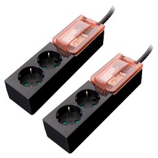파워존 고용량 멀티탭 배선 2구 HGB230B, 2개, 3m, 블랙