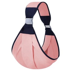 OMRUI 新生兒前抱式背帶 布款, 粉色