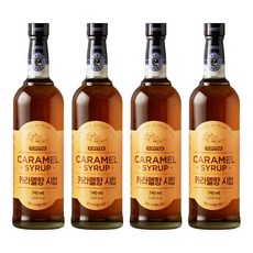 쥬피터 카라멜향 시럽, 740ml, 4개