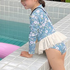 woojooi 女童款芭蕾舞連身泳衣+泳帽組