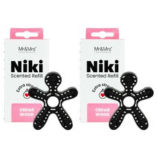 Mr&Mrs FRAGRANCE Niki 汽車芳香劑補充包, 雪松, 2個