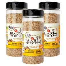 BokineMeokgeori 罐裝烘焙全芝麻, 200g, 3個