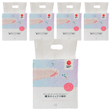 Honey care 心寵 吸水釋香魔法貓砂, 70%豆腐砂+30%膨潤土貓砂, 2.75kg, 可沖馬桶, 茉莉花香, 5包