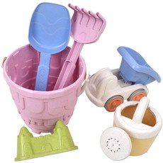 SANDY TOY 桶裝玩沙籃子卡車組 3037a, 混合色