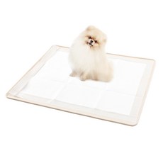 미스터추추 반려동물 논슬립 실리콘 배변매트 표준형, 베이지, 1개