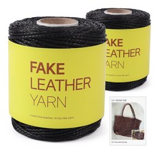 니트위트 어반 메쉬 빅백 DIY 도안 + 페이크레더얀 2p 세트, 블랙 그레인(페이크레더얀), 1세트