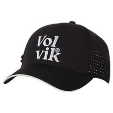 Volvik 中性款Logo刺繡高爾夫球帽, 黑色, 1個