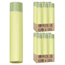 德利生活 抽繩式 香香花露水驅蚊垃圾袋13張 6捲, 16L, 12捲