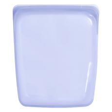 stasher 大長形矽膠密封袋-粉紫 可重複使用 Pinch locTM 專利封口, Large, 1入, 1個