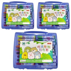 SKB 文明 巧遇家族彩色筆 - 色彩鮮明 上色輕鬆, 36色, 3盒