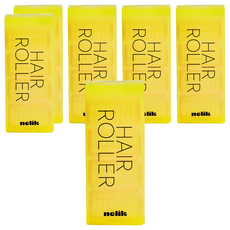 nelik 波浪捲髮捲 一般瀏海髮捲 小型 4入, 6個, 粉紅色