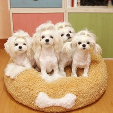 아페토 애견용 오리지널 도넛 방석, 브라운, 1개