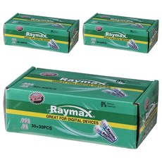레이맥스 알카라인 건전지 AAA 30p + AA 30p, 60개입, 3세트