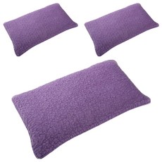 친환경편백아트 큐브칩 순면 천연염색 편백 베이직 베개, 보라, 3개