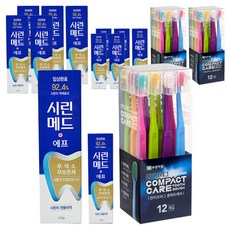 Syrinmed F 牙膏 125g x 2p+30g x 2p+Compact Care 牙刷 12p 套組, 3套