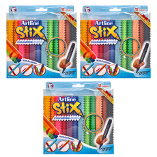 Artline STIX 凍凍粗芯積木色筆套裝 獎勵包, 12色, 3盒