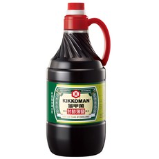 KIKKOMAN 龜甲萬 甘醇薄鹽醬油，二次釀造，100%純釀造, 1.6L, 1瓶