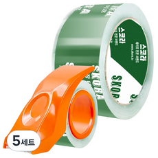 Skora 高透明封箱膠帶 中型包裝 50m + 切割器組, 5套