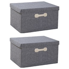 올하이 대형 접이식 보관 박스, 02회색, 60L, 2개