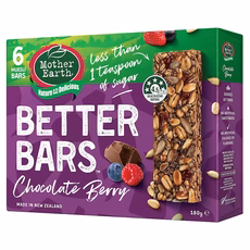 Mother Earth 營養好棒棒, 巧克力莓果口味, 180g, 1盒