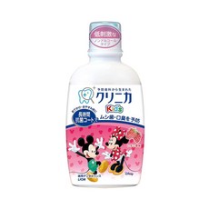 LION 獅王 米奇米妮兒童漱口水 草莓口味 不含酒精 預防蛀牙與牙齦問題, 250ml, 1瓶