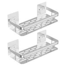 太空鋁轉角置物架 承重10公斤, 銀色, 2個, 30 x 13 x 5cm