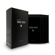 HAIR RICH 纖維髮粉補充包 4包入 64g, 黑色, 1盒
