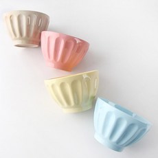 L.loom L.Placid 2 碗 4入, 4個, 粉紅色, 黃色, 米色, 藍色