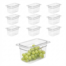 LIVING MATE PC 營業用透明調理盆, 10個, 單品