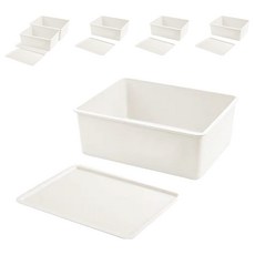 MYWONY 塑膠內衣收納盒 灰色, 6個