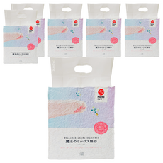 Honey care 心寵 吸水釋香魔法貓砂, 70%豆腐砂+30%膨潤土貓砂, 2.75kg, 可沖馬桶, 茉莉花香, 6包