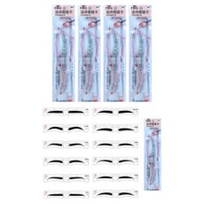 눈썹그리기 밴드 가이드 고정틀 12종 키트, 혼합색상, 5세트