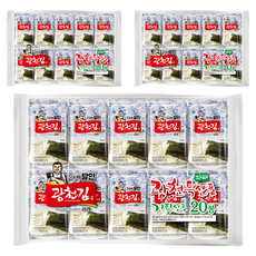 광천김 3대째 달인 파래 도시락김 20봉, 80g, 3개