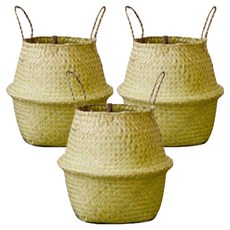 뚱크 왕골 해초 라탄 바구니 6호, 3개