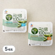 행복한콩 두부 국산콩 두부 부침용 300g + 찌개용 300g 세트, 5세트, 760g