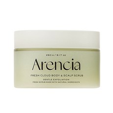 Arencia Fresh Cloud 身體與頭皮磨砂膏 天竺葵與月見草, 260g, 1個