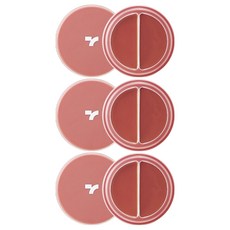 TONYMOLY 雙色唇蜜腮紅兩用膏 4.8g, 3入, 05 Toasty Rose