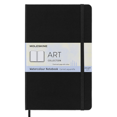 MOLESKINE 藝術水彩畫本 黑色 大尺寸, A5, 1個, 104張
