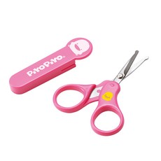 PiYOPiYO 黃色小鴨嬰幼兒指甲剪刀 安全設計軟指甲專用, 粉色, 1個