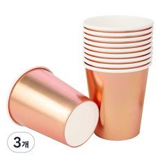 金屬派對杯 玫瑰金 240ml, 30入, 3個