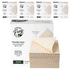 SINCERELY Frog 可水洗拋棄式抹布, 50入, 5個