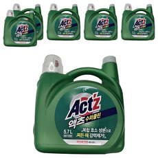 액츠 수퍼클린 액상세제 본품, 5.7L, 1개입, 6개