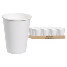 Neulpuleun 高磅數無印刷紙杯 380ml 一次性紙杯 冷熱飲皆宜, 1組, 300個
